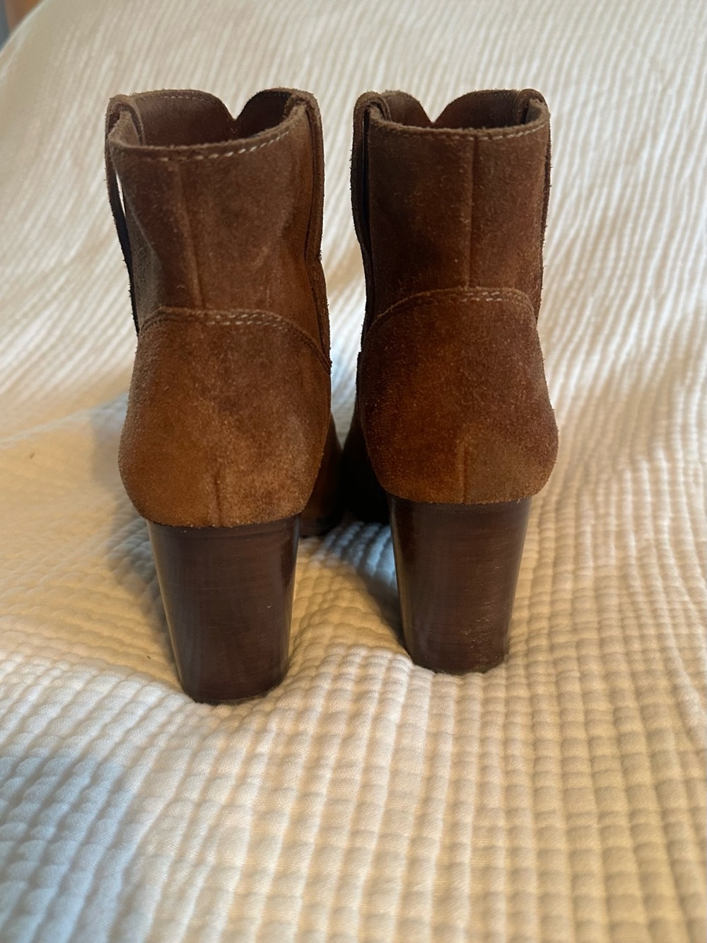 FRYE AND CO. Brown Suede Block-Heel Ankle Booties - Picture 3 of 4